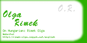 olga rimek business card